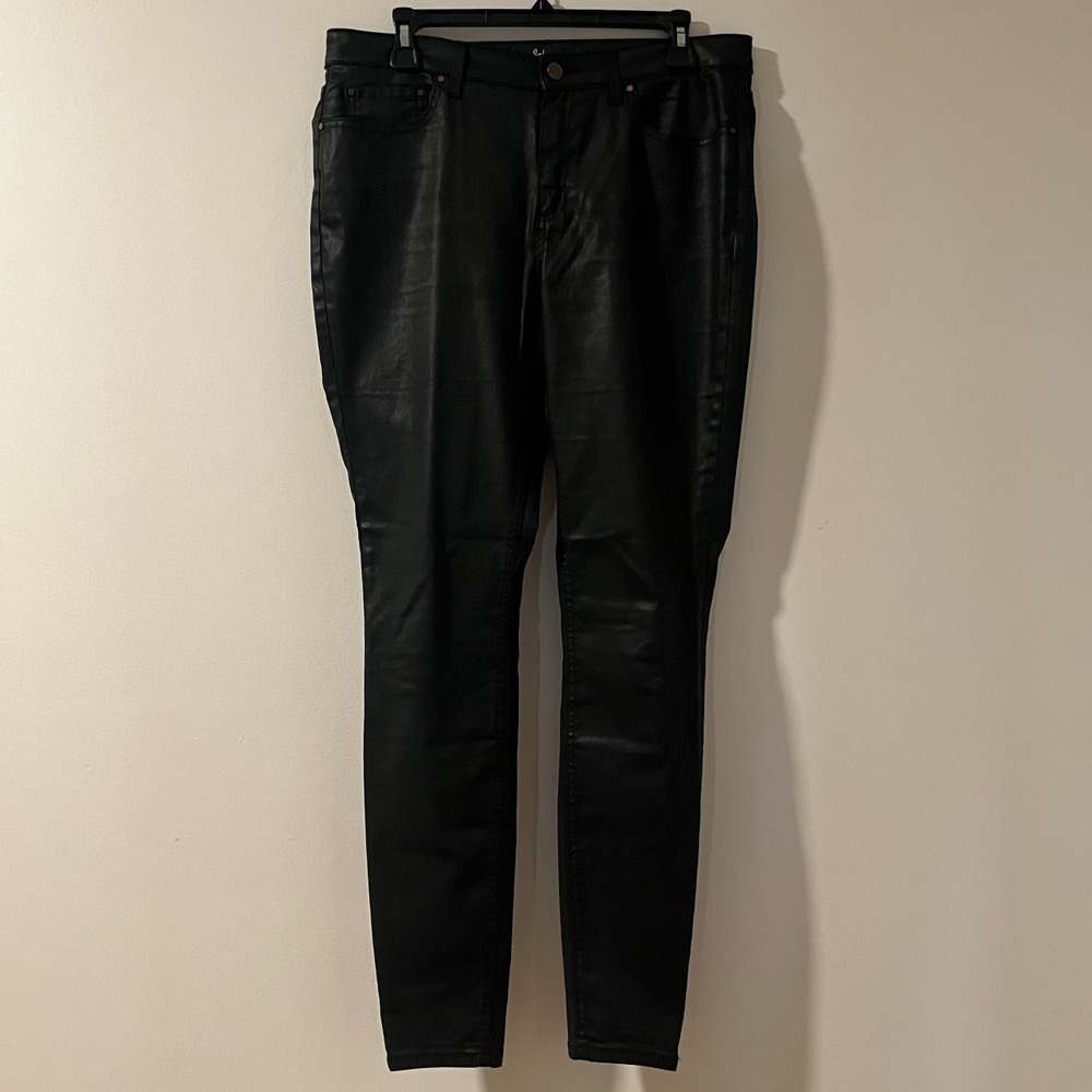 Boden The Mayfair Modern 10R Black Coated Stretch Skinny‎ Jeans Slimming Pants - Picture 2 of 6